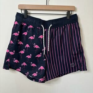 Alpha Forward Haven Board Shorts – What the Flock dark blue and pink – Women’s L